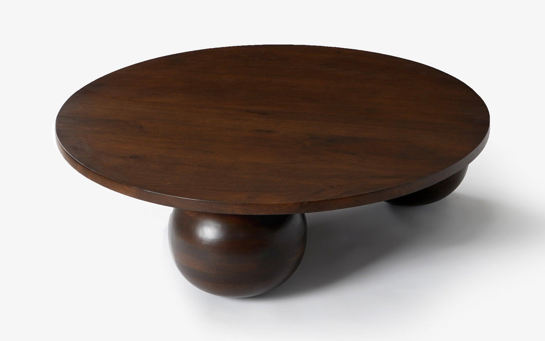 Buy Center Table - Ala Round Wooden Center Coffee Table | Brown Teapoy For Home & Living Room by Orange Tree on IKIRU online store