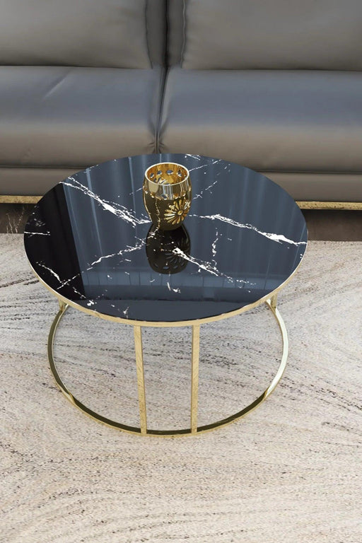 Buy Center Table - Black & Gold Coffee Table by Handicrafts Town on IKIRU online store