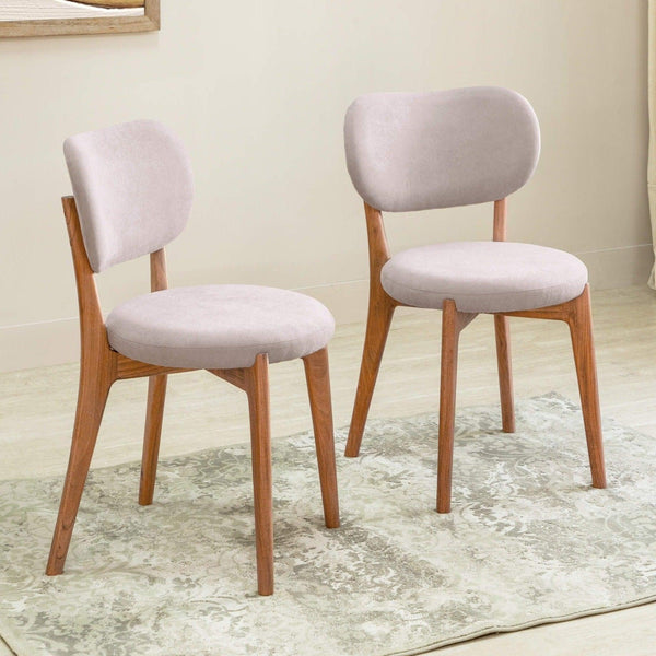 Acme Curve Wood Grey Upholstery Dining Chair Set Of Chairs For D