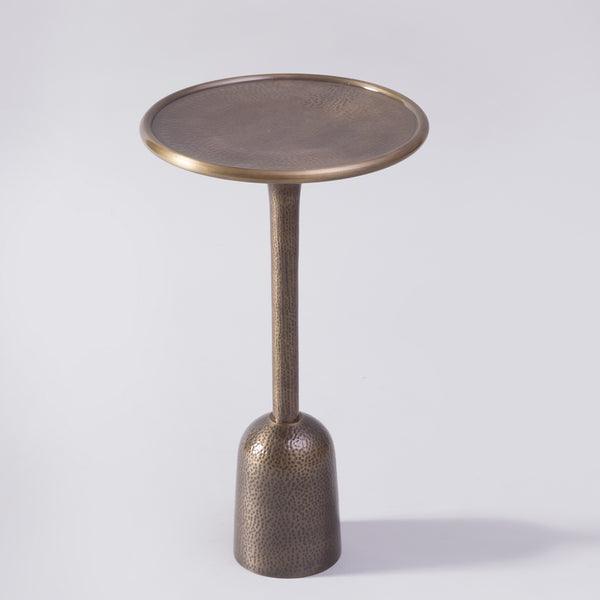 Buy Side Table - Antique Brass Aluminium Drink Table | Side Table For Living Room & Home by Indecrafts on IKIRU online store