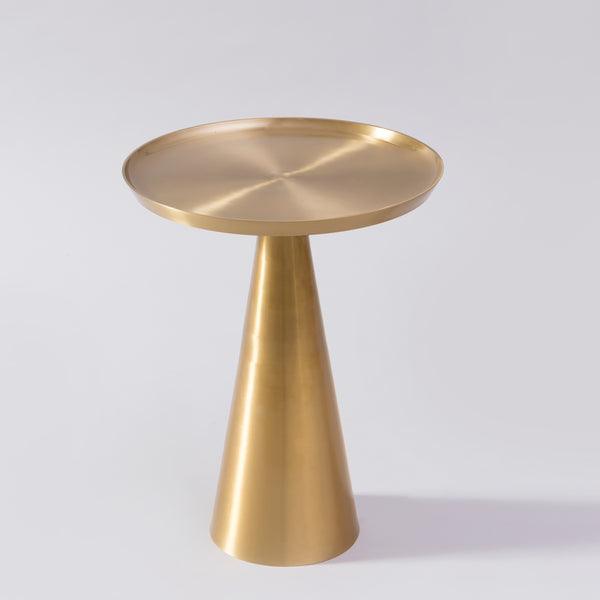 Buy Side Table - Brass Aluminium Gold Cone Table | Side Table For Living Room & Home by Indecrafts on IKIRU online store