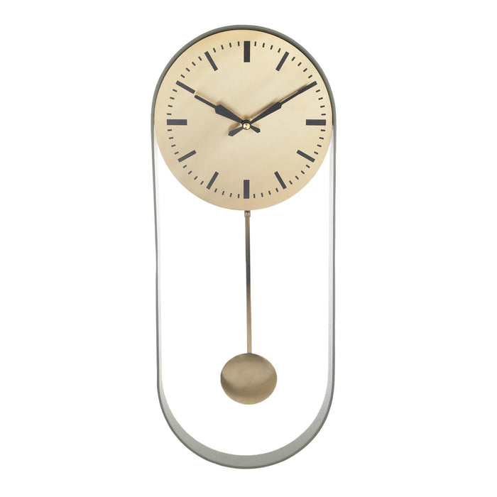 Buy Wall Clock - Noir Pendulum Wall Clock for Living Room | Wall Decor by De Maison Decor on IKIRU online store