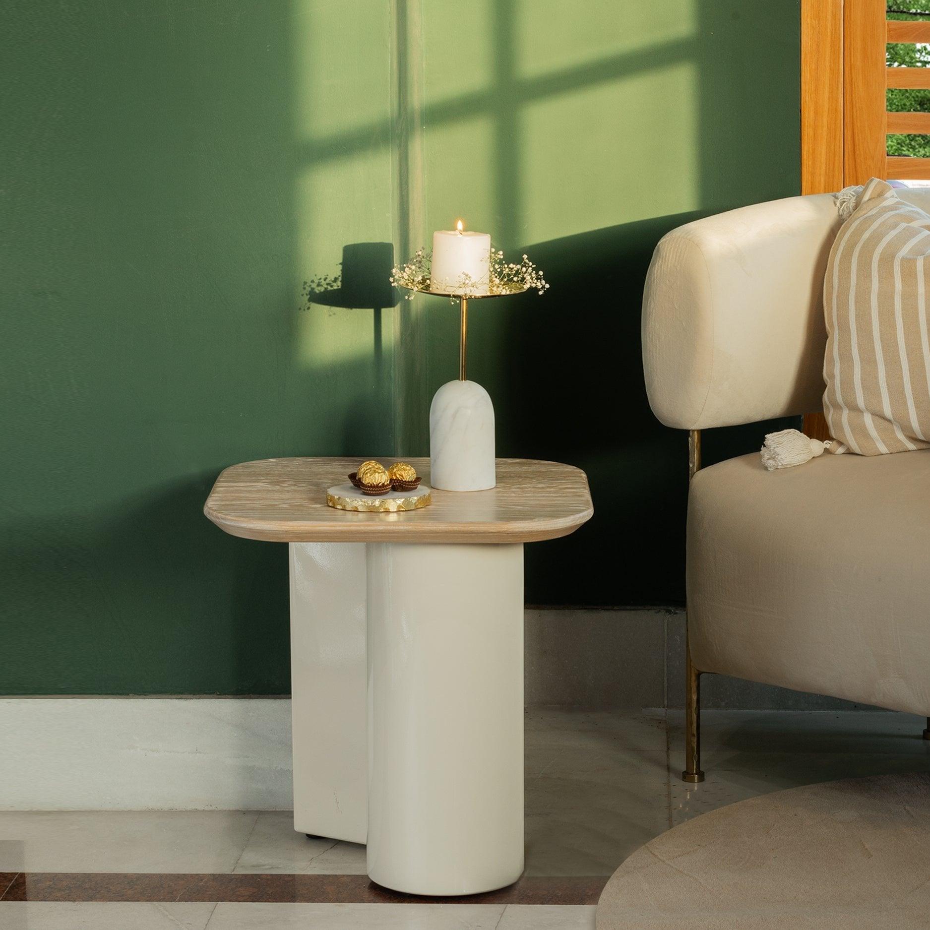 Kaba Side Tables for Living Room Oak Wood End Table Modern Corner