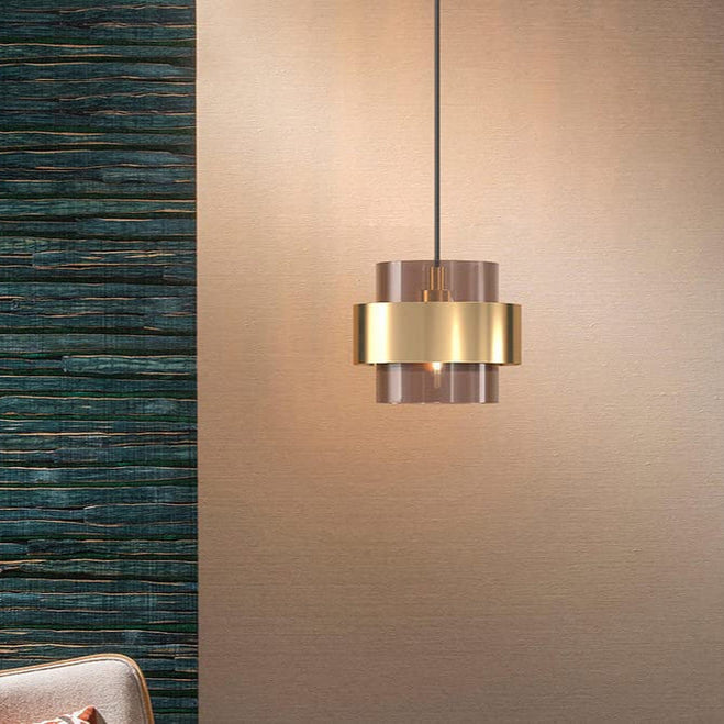 Modern Glass Pendant Light Fixtures Brass Ceiling Hanging Light
