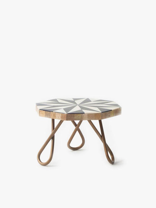 Buy Cake stand - Black and White Dessert Cake Stand Wooden & Metal by Casa decor on IKIRU online store