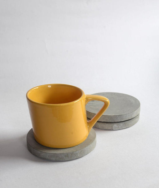 Buy Coaster - Concrete Round Table Coasters For Tea & Coffee For Home & Office Set of 3 by Concrete Aesthetics on IKIRU online store