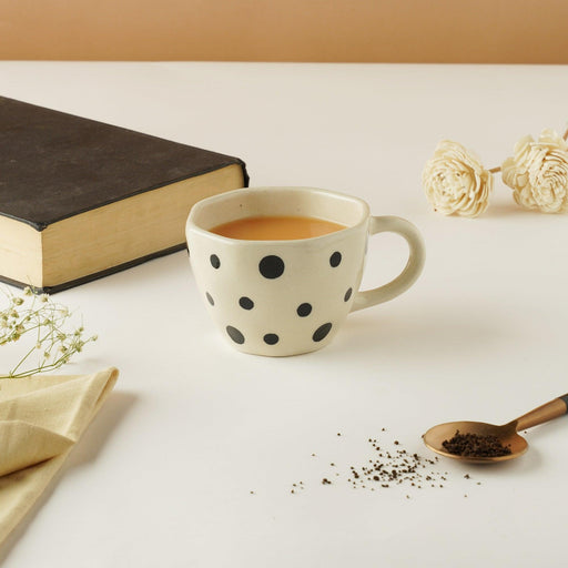 Buy Cups & Mugs - Black & White Polka Dot Tea and Coffee Cup Set Of 4 by Purezento on IKIRU online store