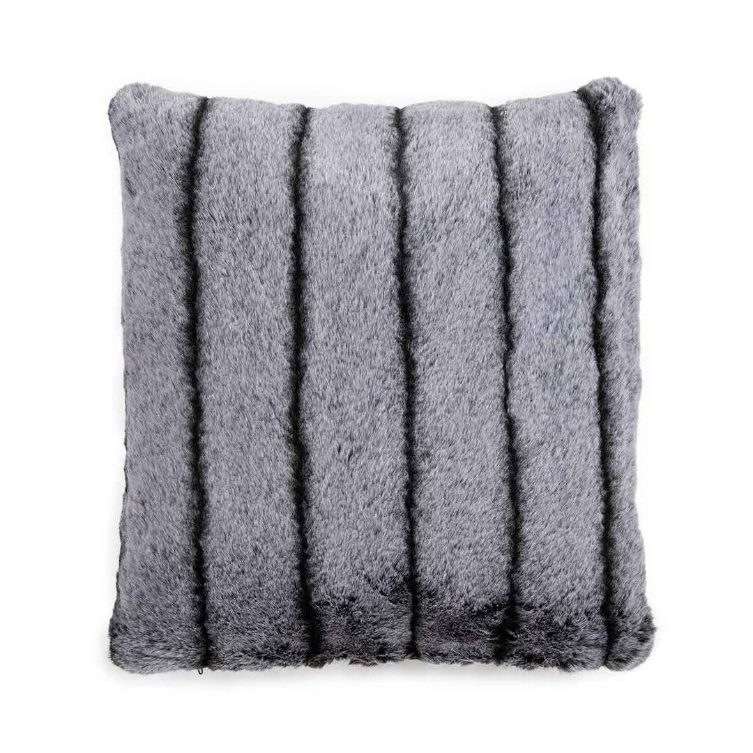 Soft Cushion Cover Grey Rabbit Fur Printed Decorative Pillow Case