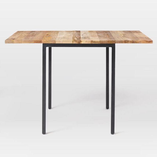 Buy Dining Table - Wood & Metal Expandable Dining Table | Extension Table For Home by The home dekor on IKIRU online store