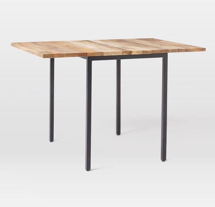 Buy Dining Table - Wood & Metal Expandable Dining Table | Extension Table For Home by The home dekor on IKIRU online store