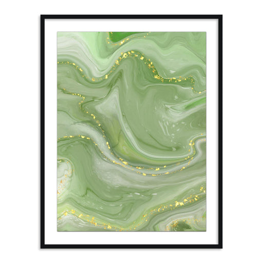Buy Frames - Colorfull Green Ripple Abstract Wall Art Painting Frame For Living Room Bedroom and Home Decor by The Atrang on IKIRU online store