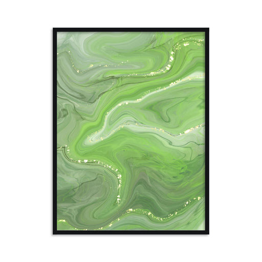 Buy Frames - Green Ripple Colorfull Wall Art Framed Painting For Living Room Bedroom and Home Decor by The Atrang on IKIRU online store