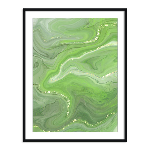 Buy Frames - Green Ripple Colorfull Wall Art Framed Painting For Living Room Bedroom and Home Decor by The Atrang on IKIRU online store