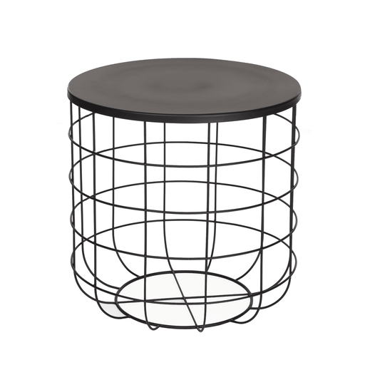 Buy Side Table - Stylish Wire Caged Side Table | Black Metallic Accent Piece For Tea & Coffee by Home4U on IKIRU online store