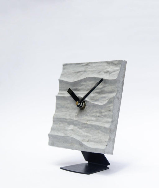 Buy Table Clock - Handcrafted Square Table Clock for Home & Office Decor Grey Color by Concrete Aesthetics on IKIRU online store