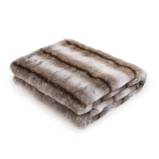 Buy Throws - Buffy Soft Brown White Throw Ultra Luxe by Home4U on IKIRU online store