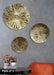 Buy Wall Art - Gold Foil Motif Hammered Decorative Wall Plates Set Of 3 For Decor by Amaya Decors on IKIRU online store