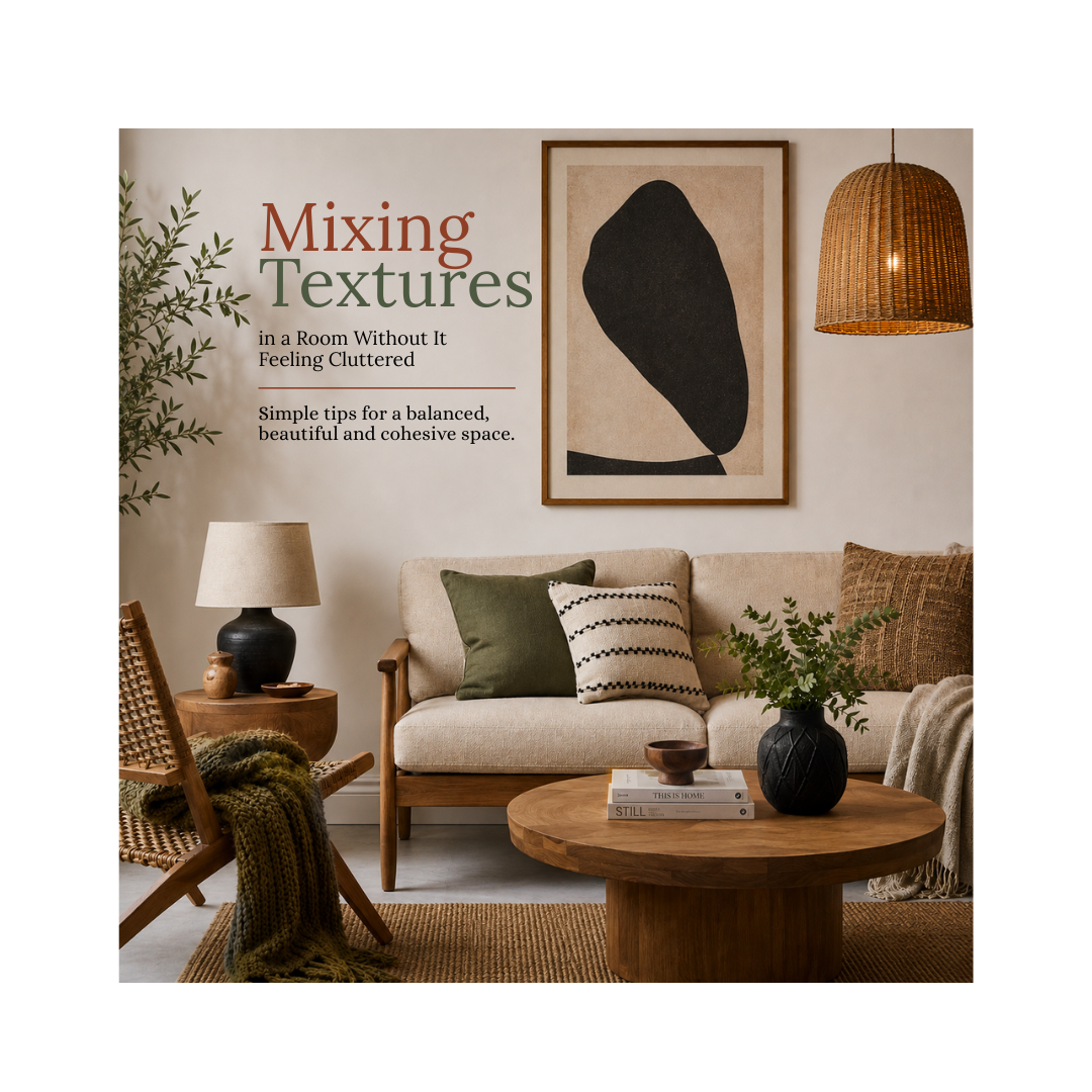 Mixing Textures in a Room Without It Feeling Cluttered