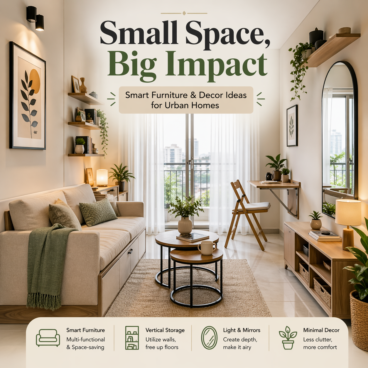 Small Space, Big Impact: Smart Furniture & Decor Ideas for Urban Homes