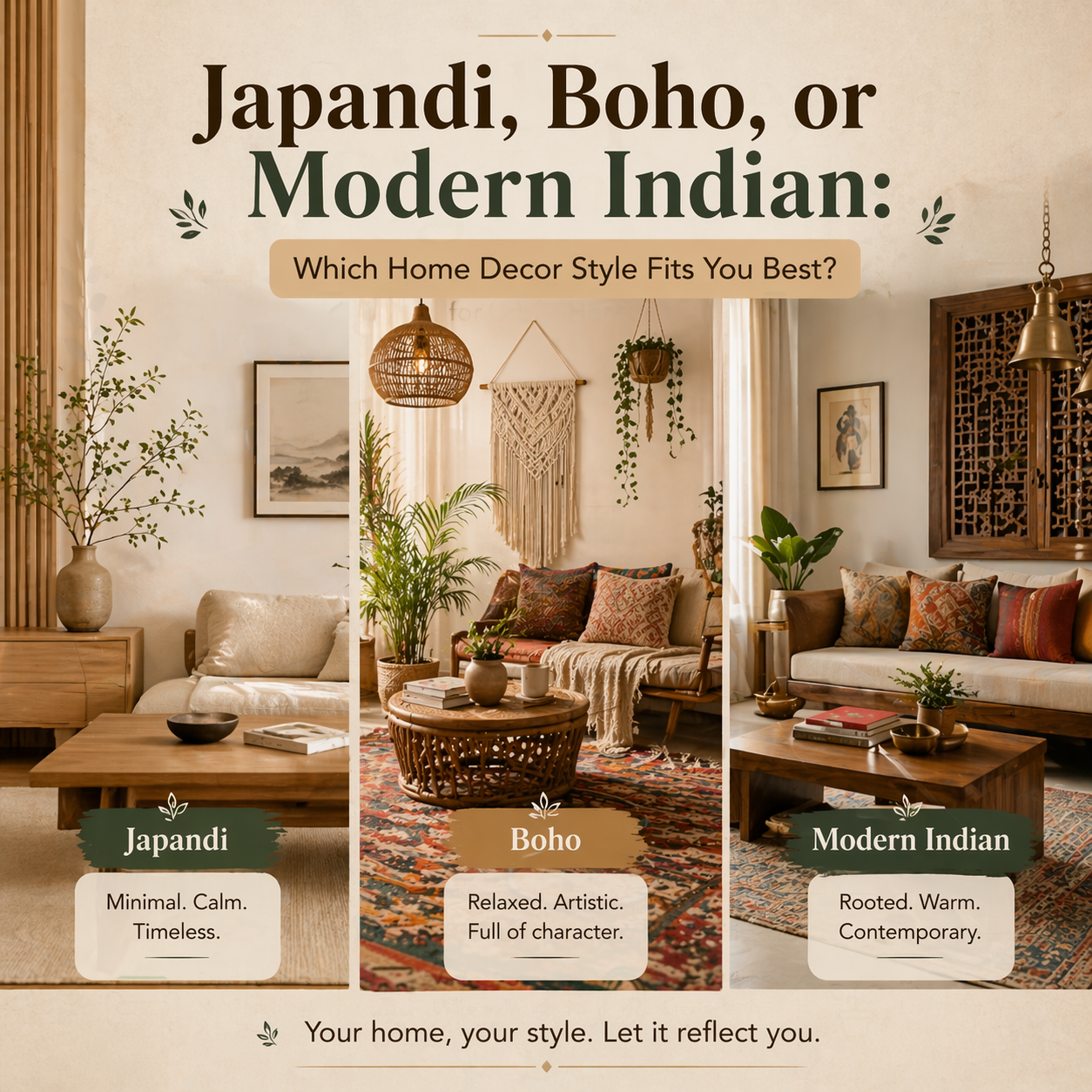 Japandi, Boho, or Modern Indian: Which Home Decor Style Fits You Best?