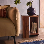 Wharf Acacia Wood Sofa Side Table for Living Room | End Table