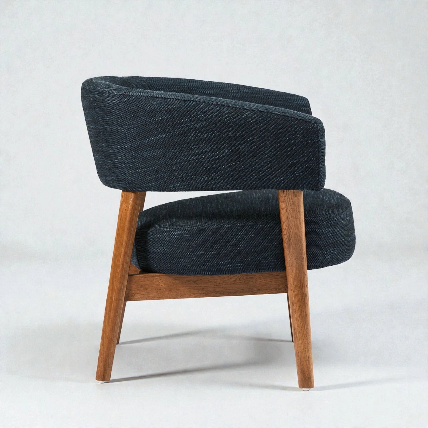 Judo Teak Wood & Fabric Upholstery Chair
