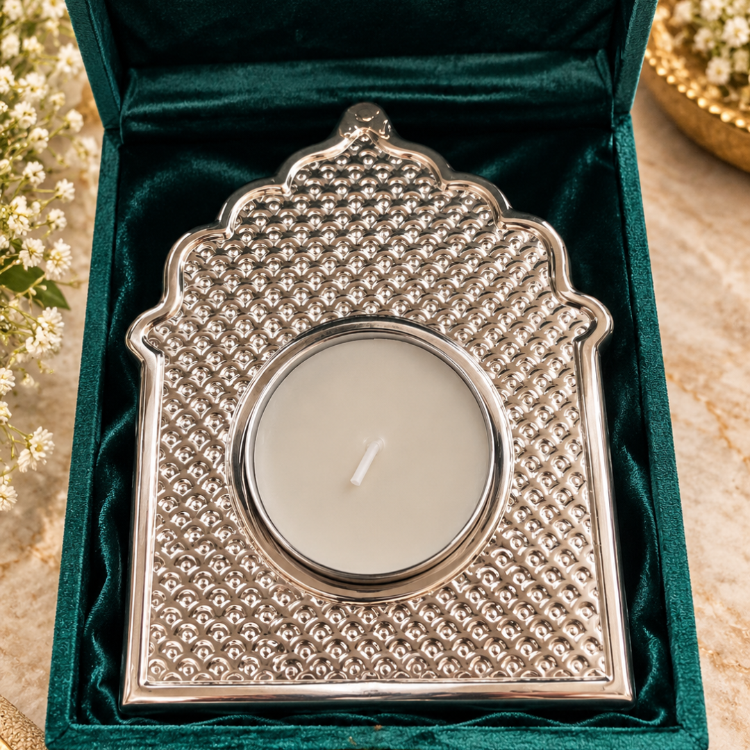 Silver Plated Tea Light Holder