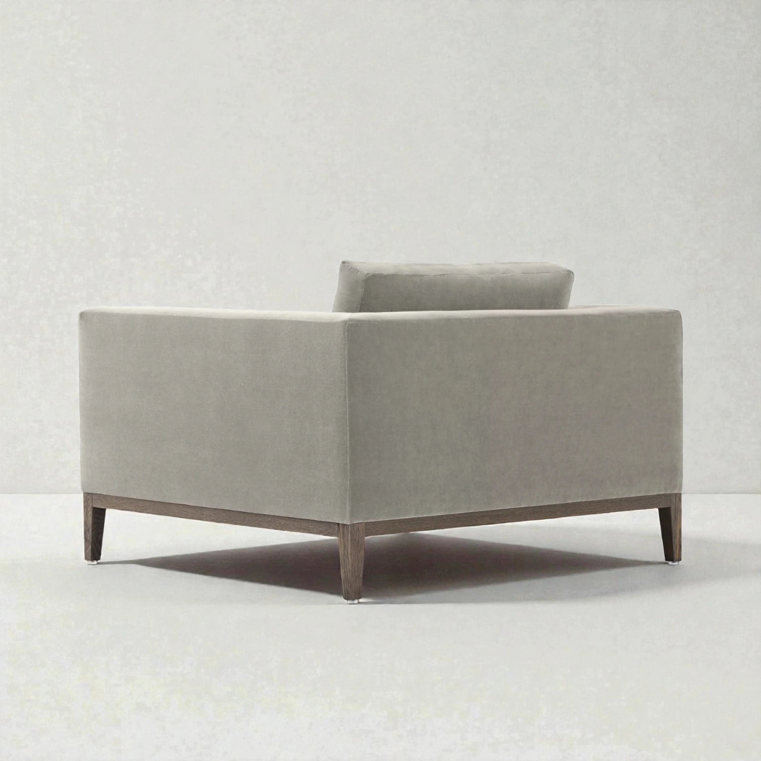 Inaca Solid Ash Wood & Fabric Upholstery Armchair