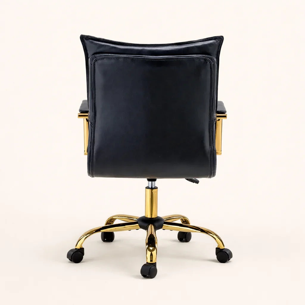 Velvet Office Chair | Ergonomic Study Chair with Metal Legs | Study Chair