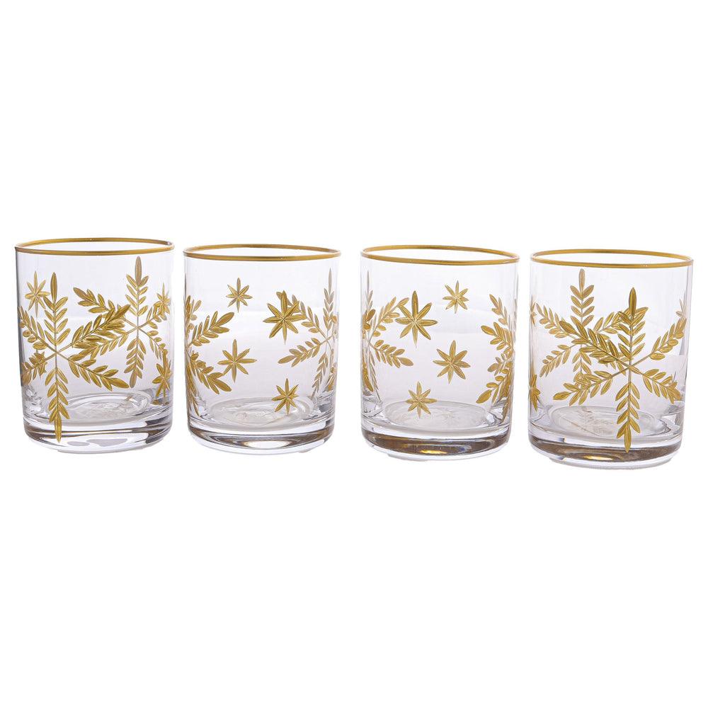 Paris Set of 4 Scotch Glasses | Luxury Whiskey Glasses with Gold Rim