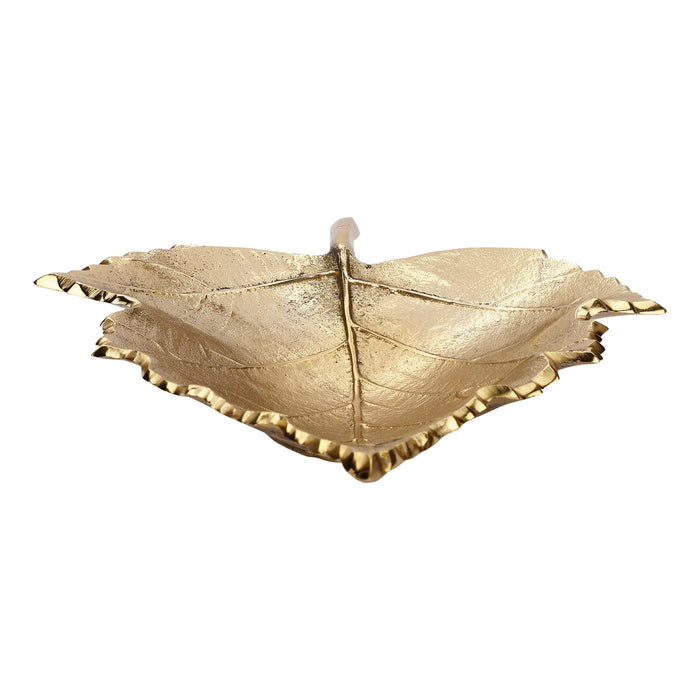 Gold Serving Tray Platter | - Maple Leaf