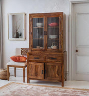 Solid Sheesham Wood Crockery Cabinet | Kitchen Cabinet | Storage Unit