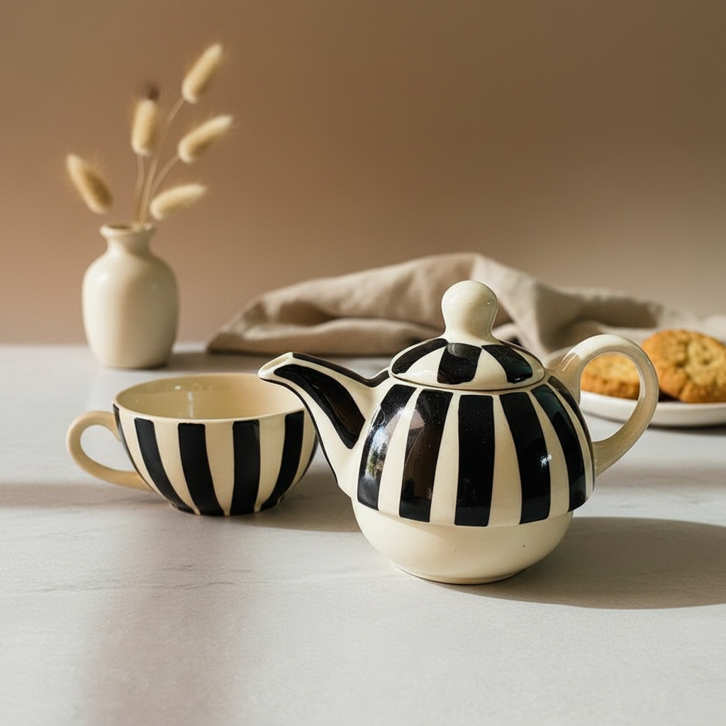 Ceramic Teapot Set with Cup | Elegant Tea Set for Home & Gifting