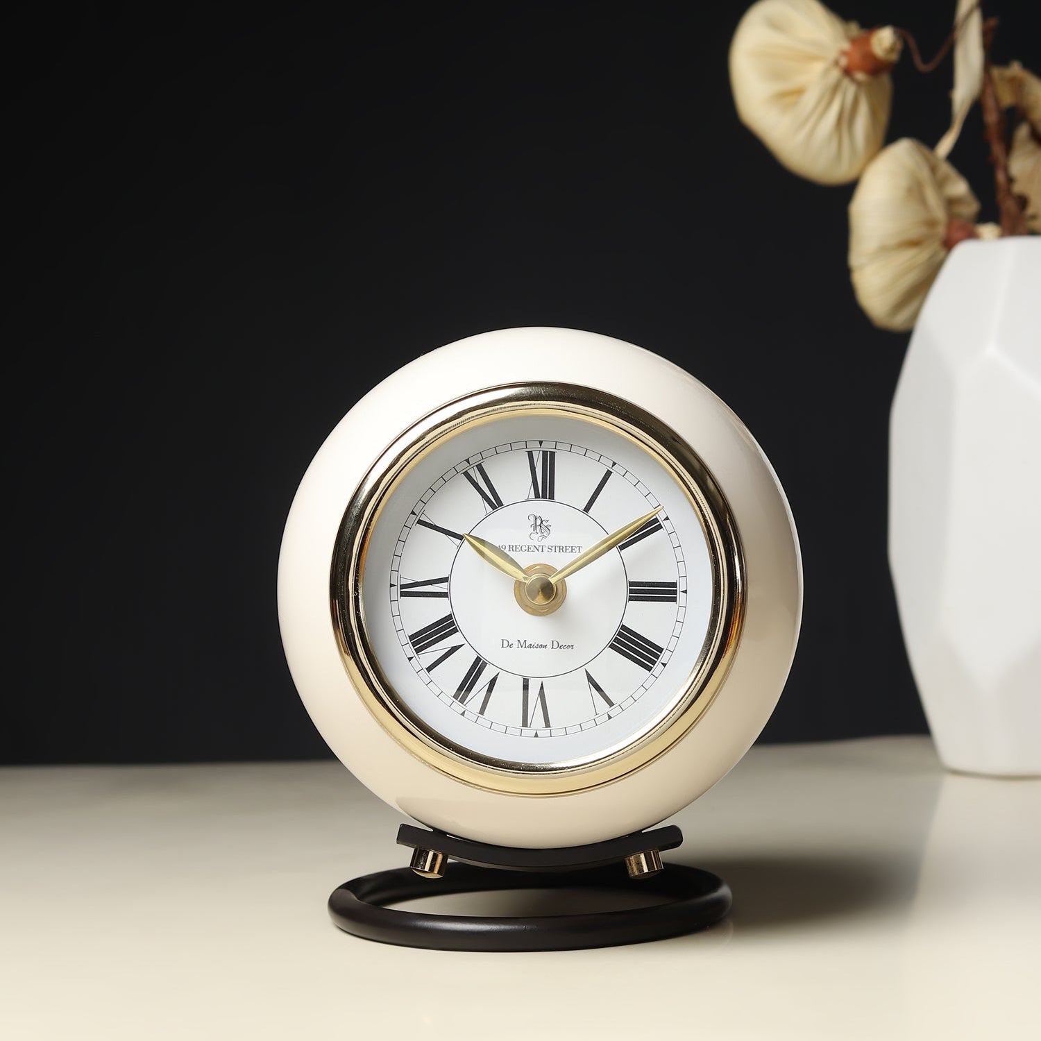 Spheron Desk Clock | Modern Table Clock for Home Décor, Office Desk & Bookshelf Styling