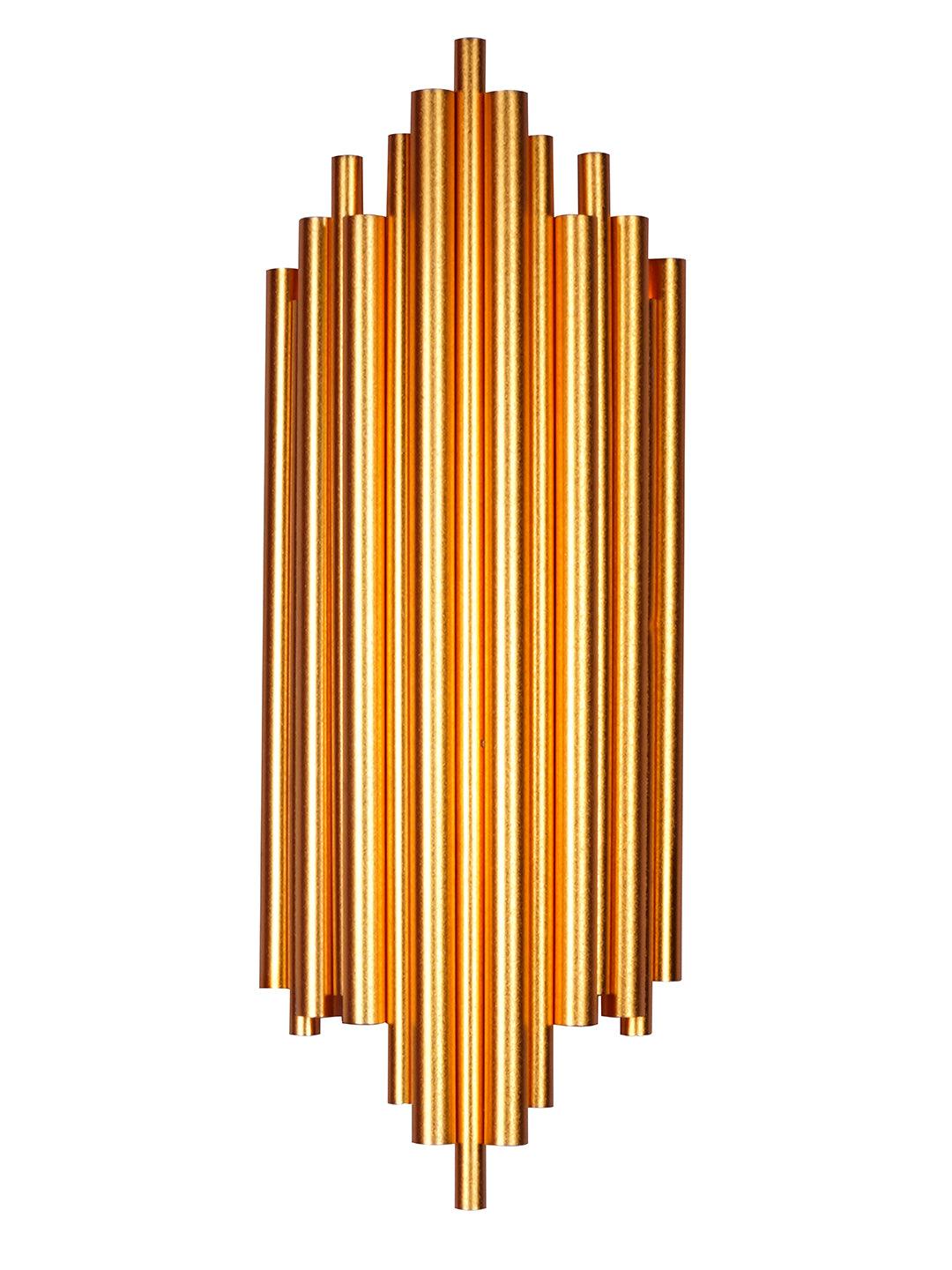 Modern Creative Gold Flute Tubes Up-Down 20 Inch 2-Light Steel Wall Lamp