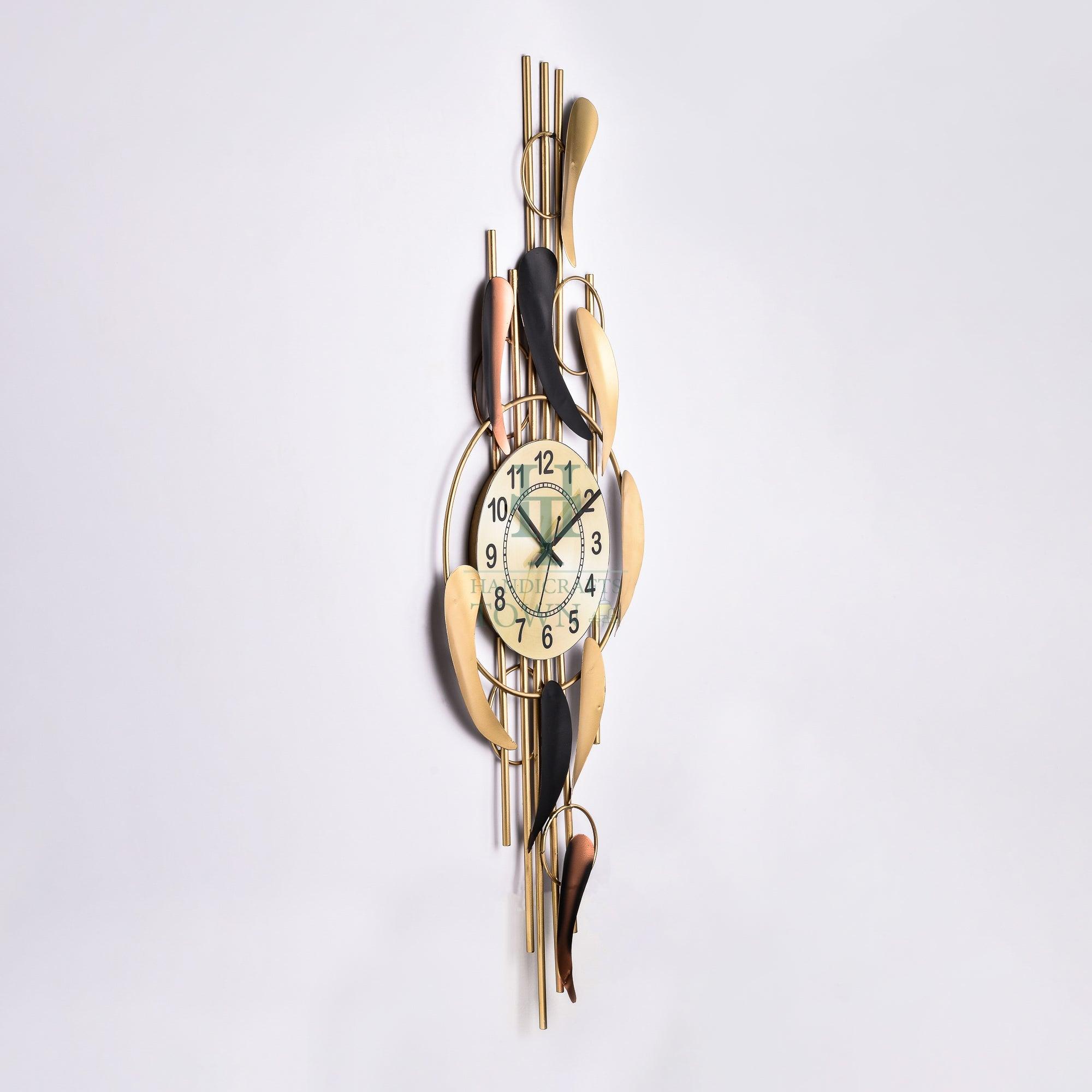 Stylish Black & Gold Wall Clock