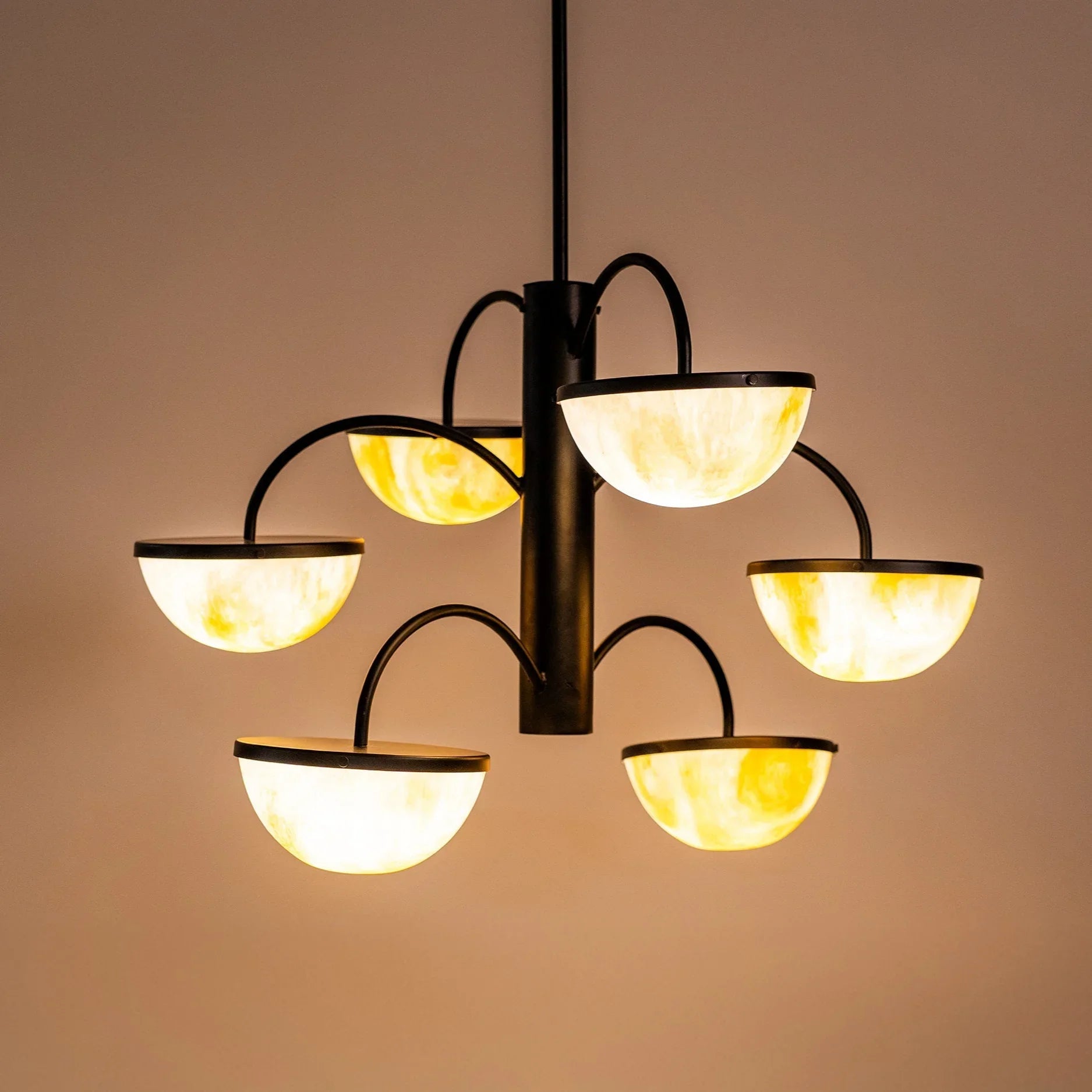 Crater Chandelier | Mild Steel and Resin