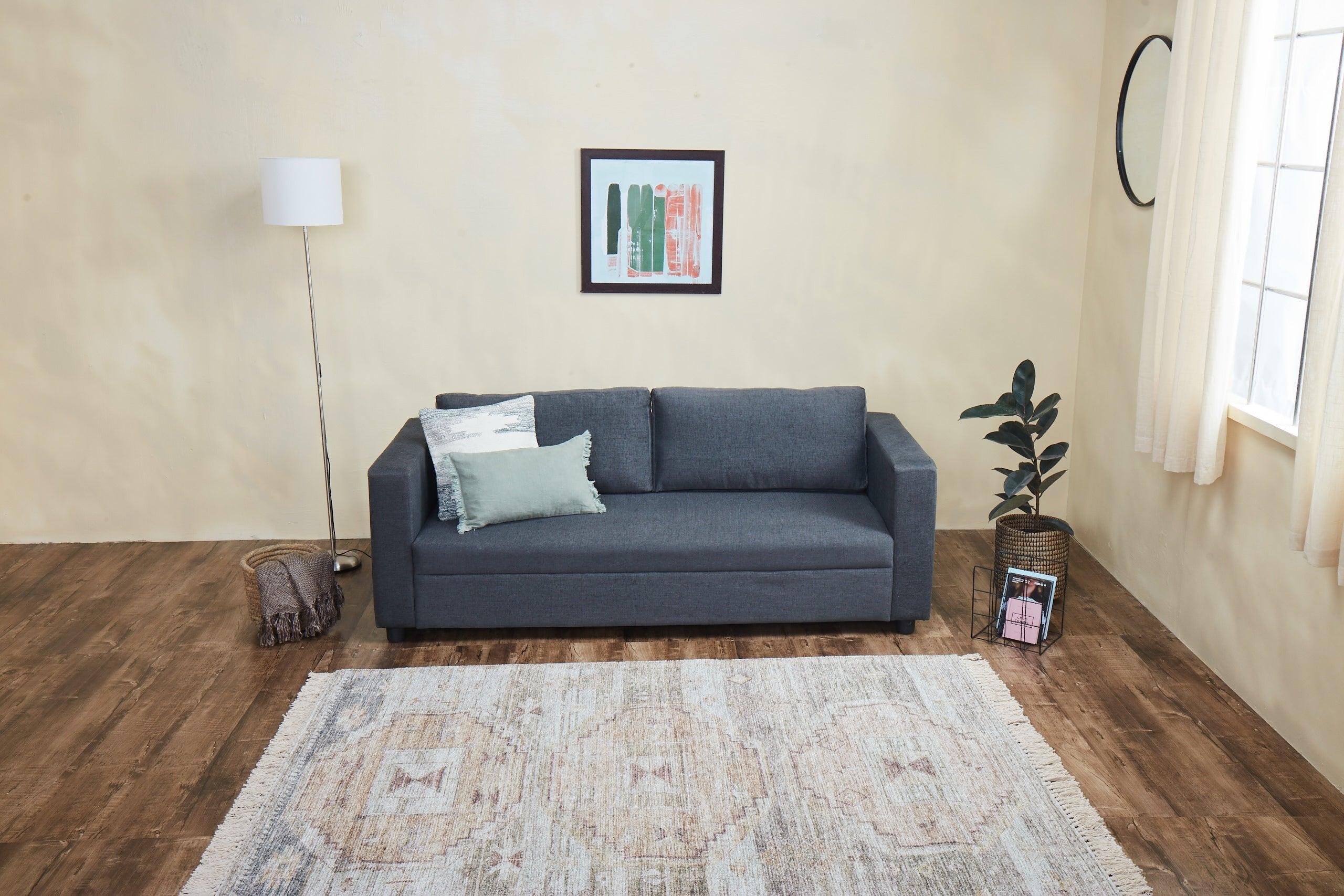 Agatti Fabric Sofa (Granite Grey)