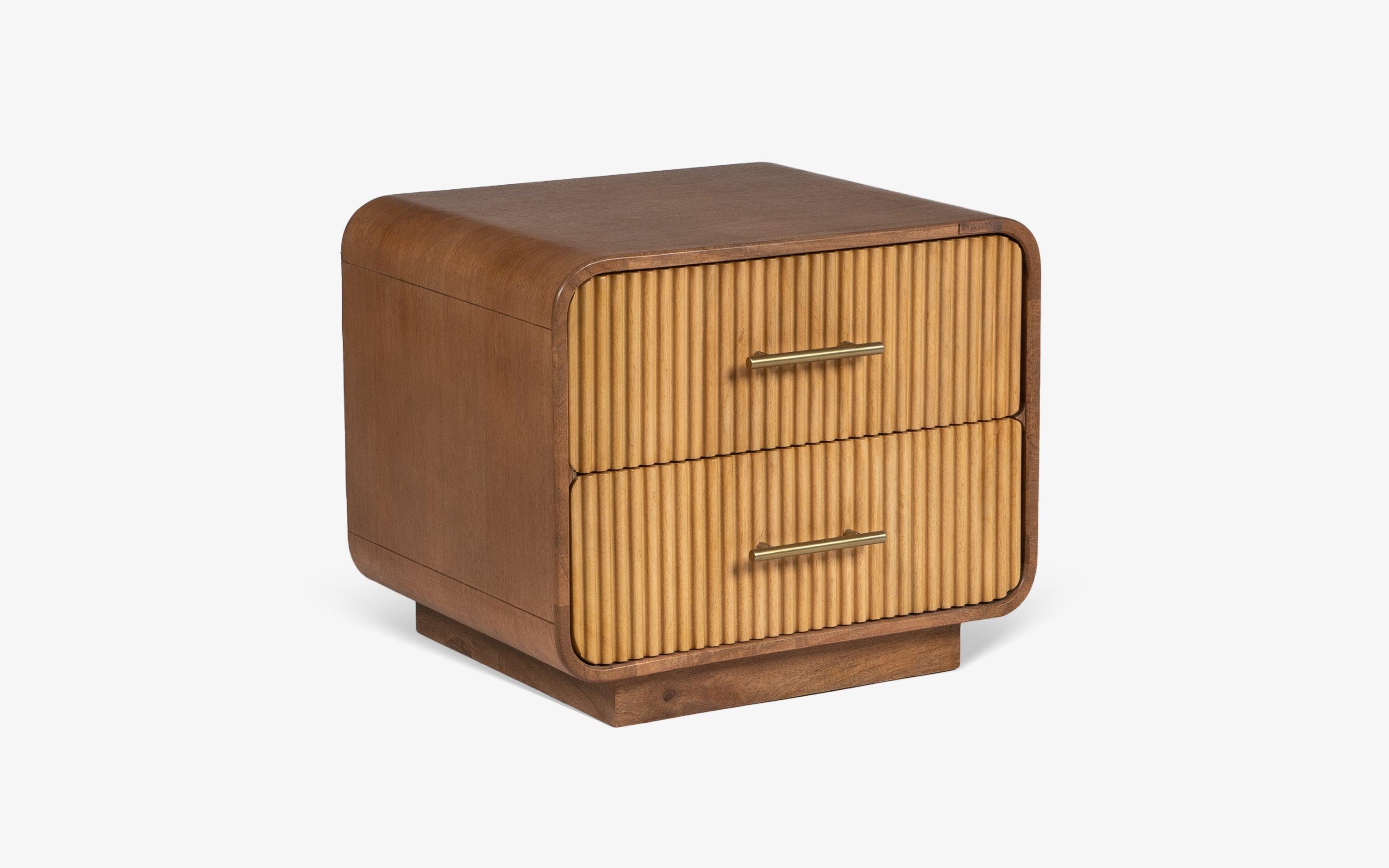 Linn Bedside Table | Mango Wood and Mango Veneer