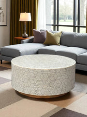 Inlay Round Coffee Table -Geo
