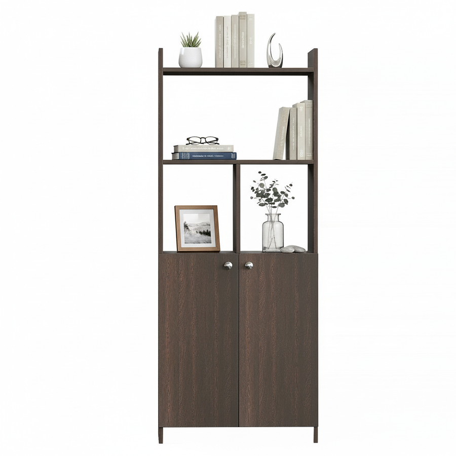 Bookshelf with Doors and Storage Cabinet - Prizm