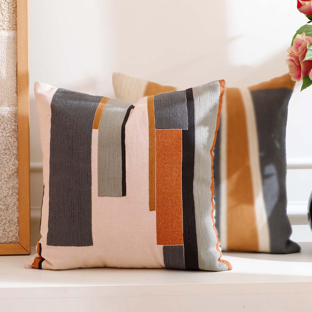 Jasper Embroidered Cushion Cover