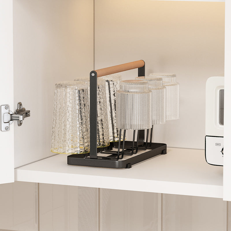 Wooden Handle  Glass Holder