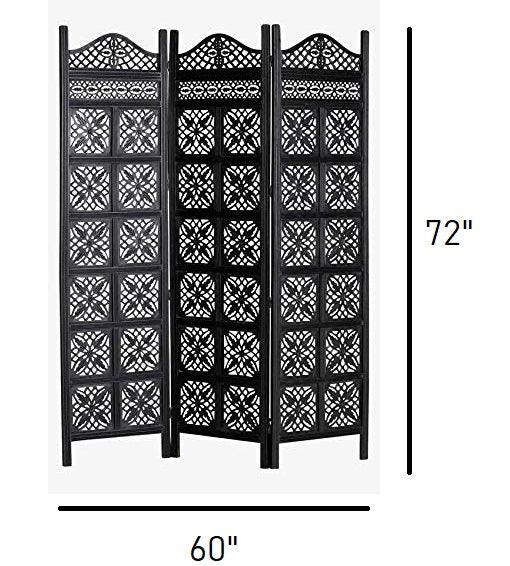 Elegant Panel Mango Wood Room Divider with MDF Jali