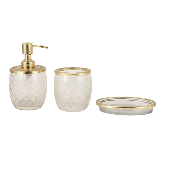 Alvario Crystal Cut Bathroom Set