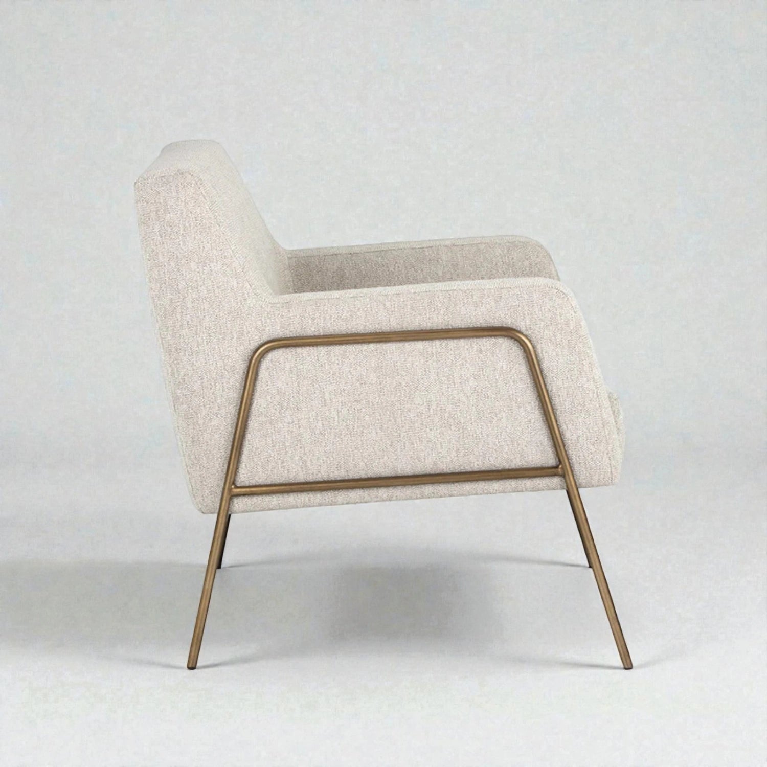 Lyra Brass Finish Metal Arm Chair