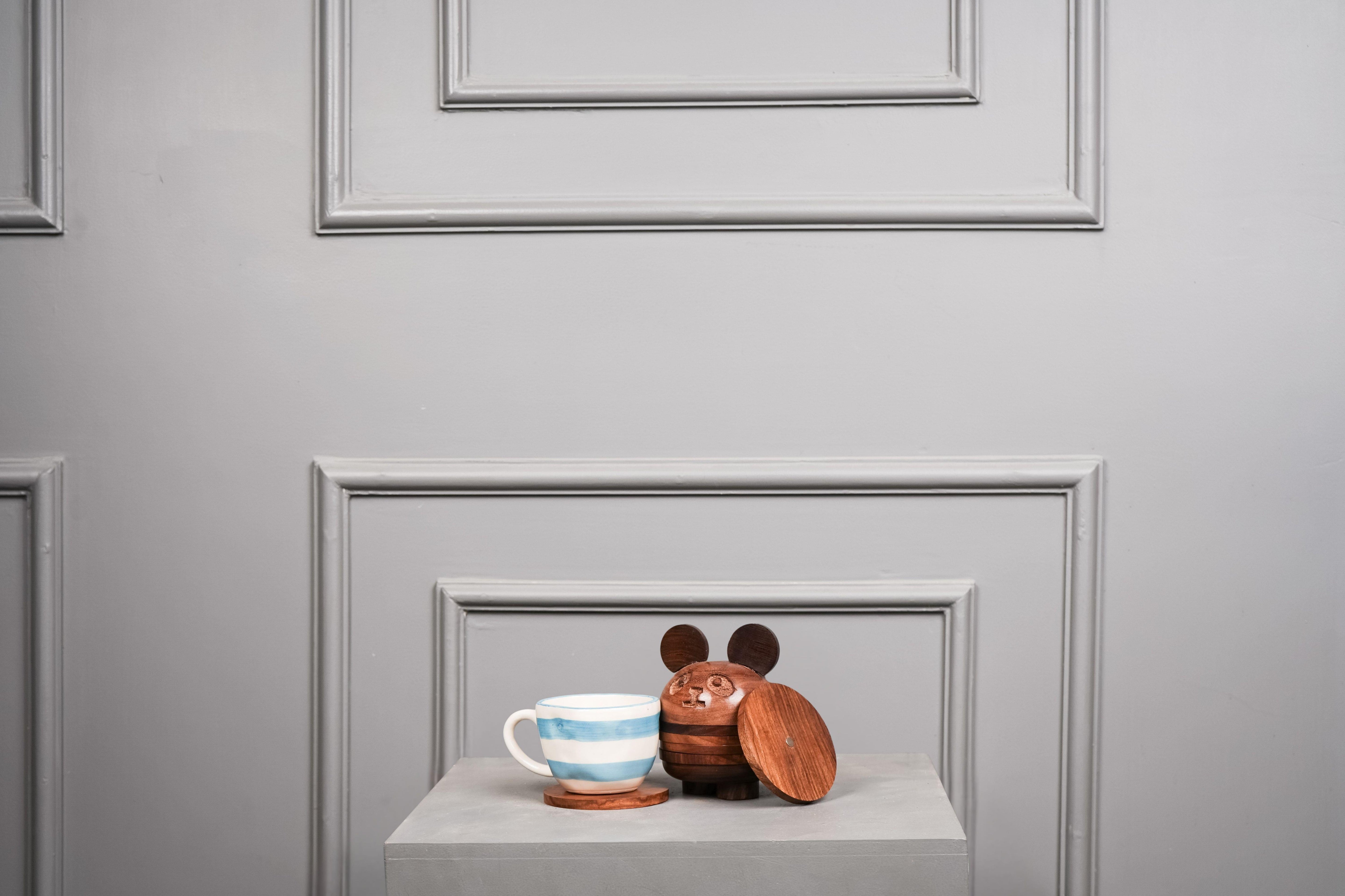 Handcrafted Wooden Panda Coaster ( Set of 6)