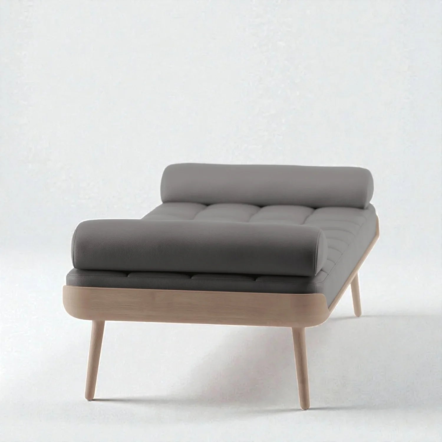 Belvaro Solid Teak Wood & Fabric Upholstery Daybed/Chaise