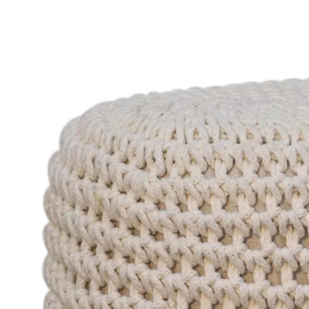 Keeva White Oblong Footstool