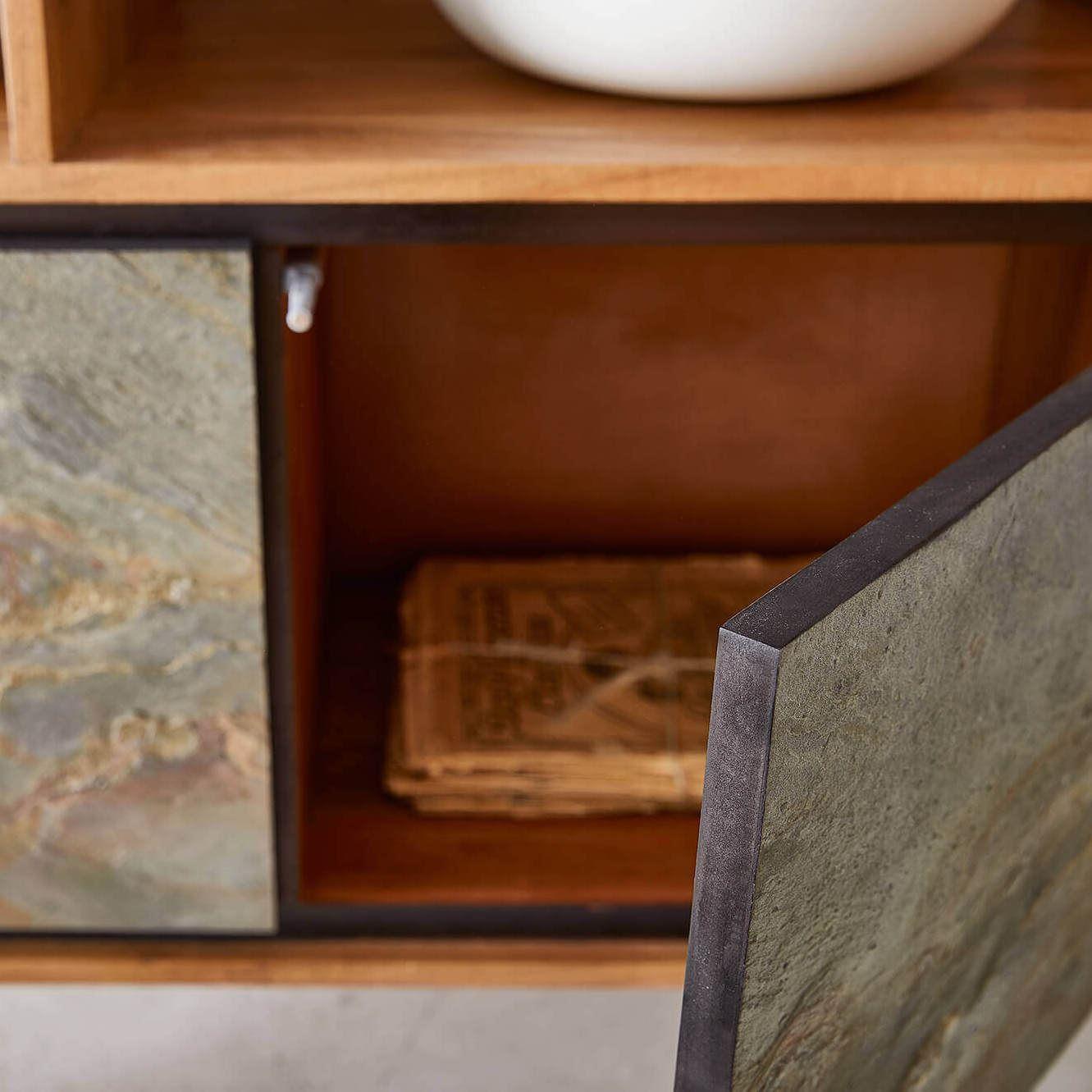 Jarrah Display | Acacia Wood, Iron Legs